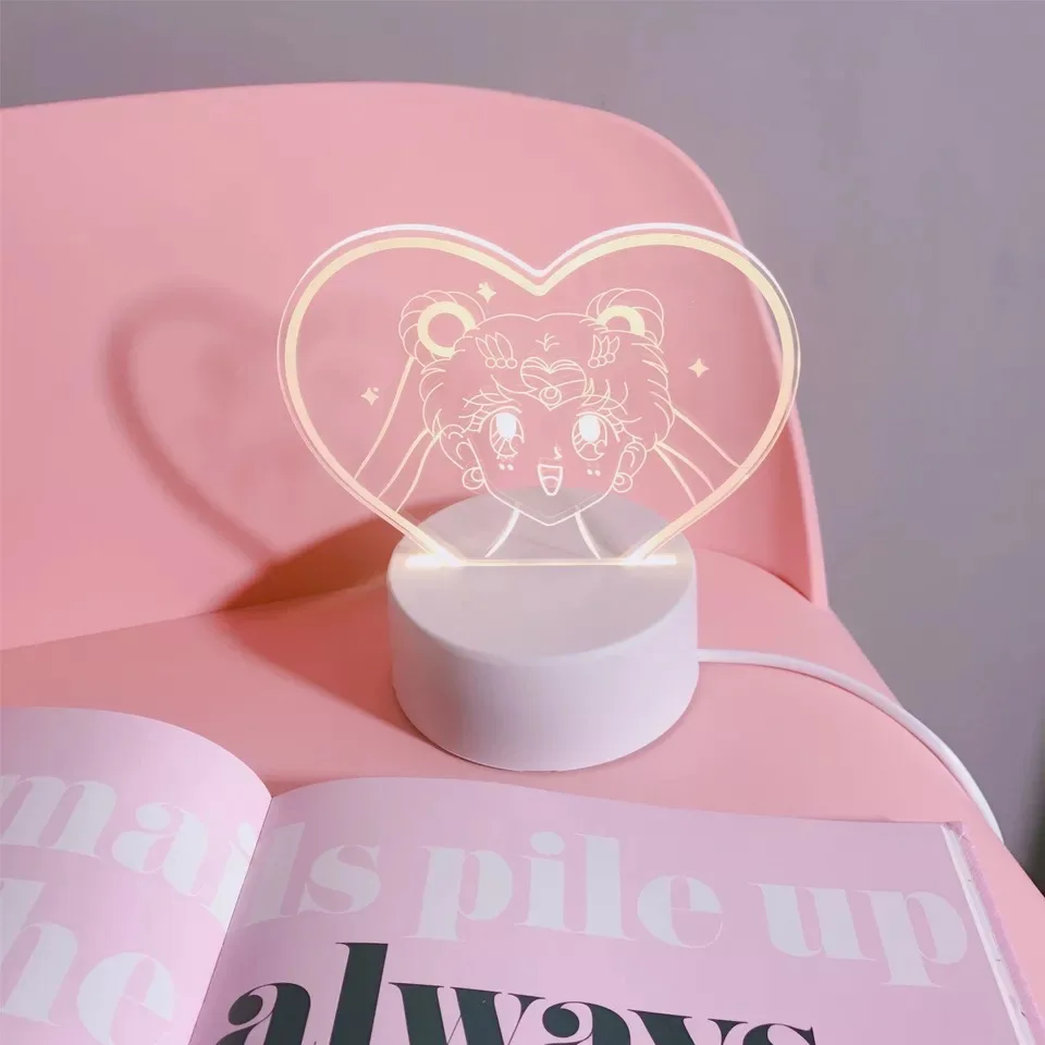 Wholesale Birthday Gift Cartoon Sailor Moon Decoration Table Lamp Night Light Projector
