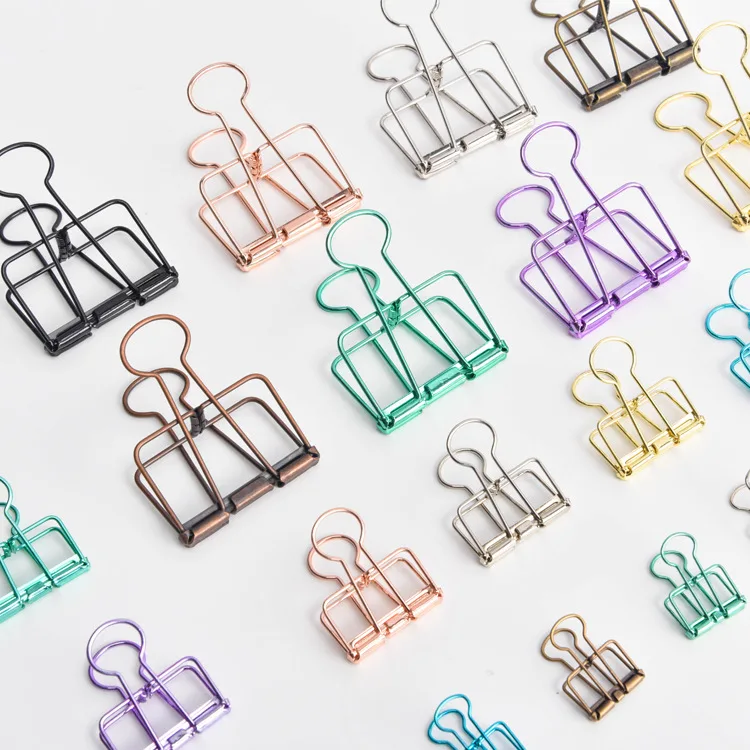 Hot Sale Office School Different Size Custom Logo Metal Paper Binder Clip