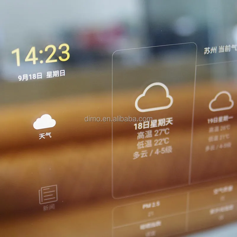 
LED lighted bathroom touch screen smart mirror price with Blue_tooth/radio/clock/temperature 