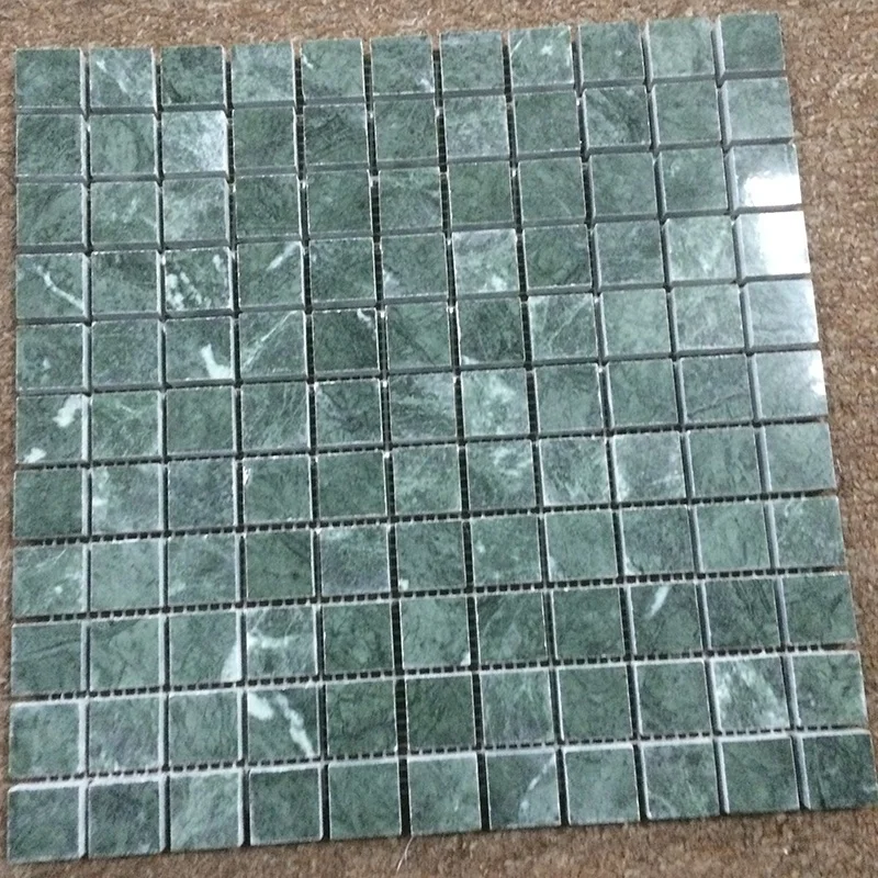 Square Emerald Green Marble Mosaic Tile for Bathroom Wall and Floor