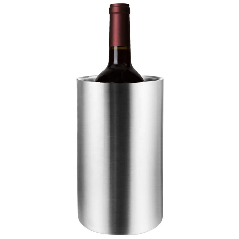 
Wine Chiller Bucket Stainless Steel Double Wall White Wine Bottle Cooler Bucket Insulated Champagne Beer Ice Bucket 