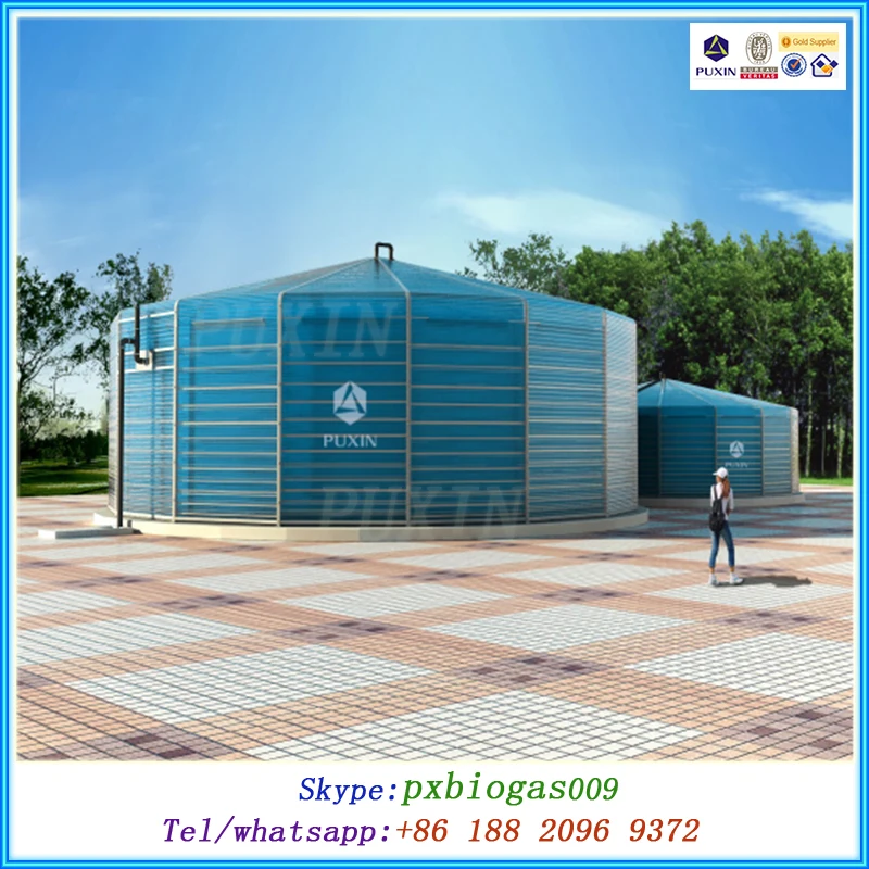 Собранный пвх большой биогазовых электростанций для приготовления пищи и электричество