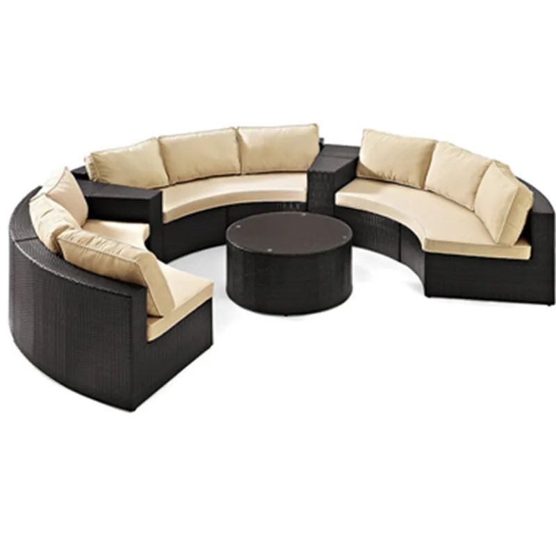 Alibaba hot sell semicircle shaped design outdoor patio furniture