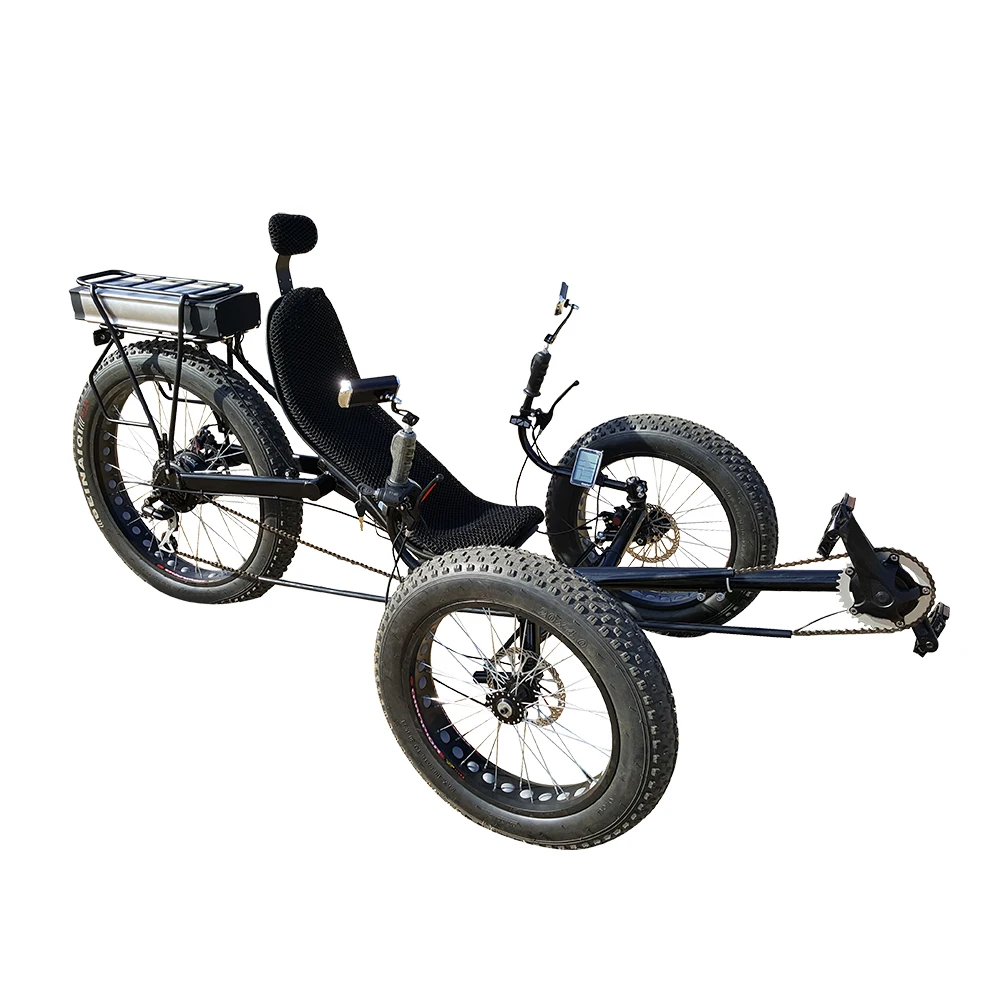 
China Recumbent Trike Electric 3 Wheels Lay Down Velo Fat Bikes for Adults Old People 