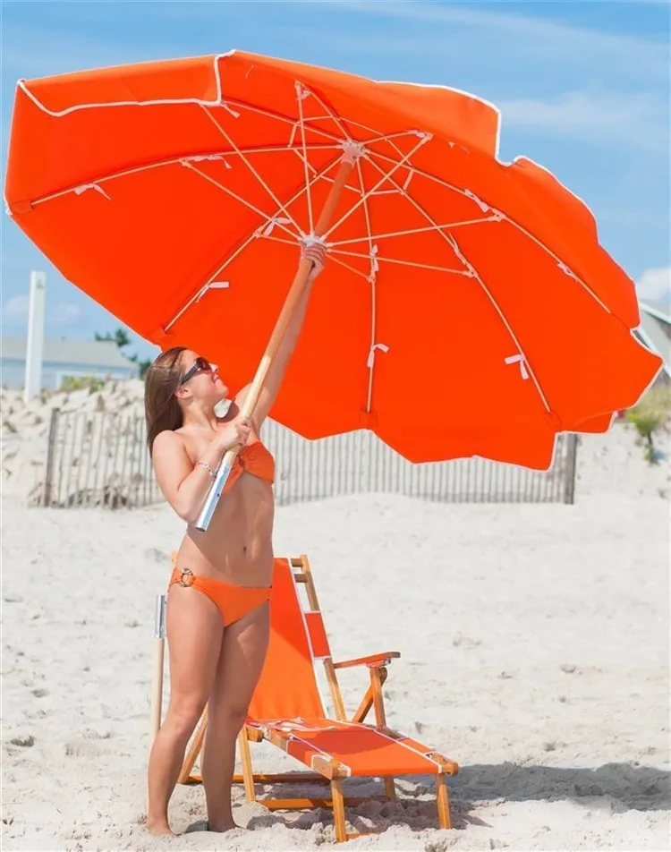 Factory cheap price big standard size sea advertising beach umbrella