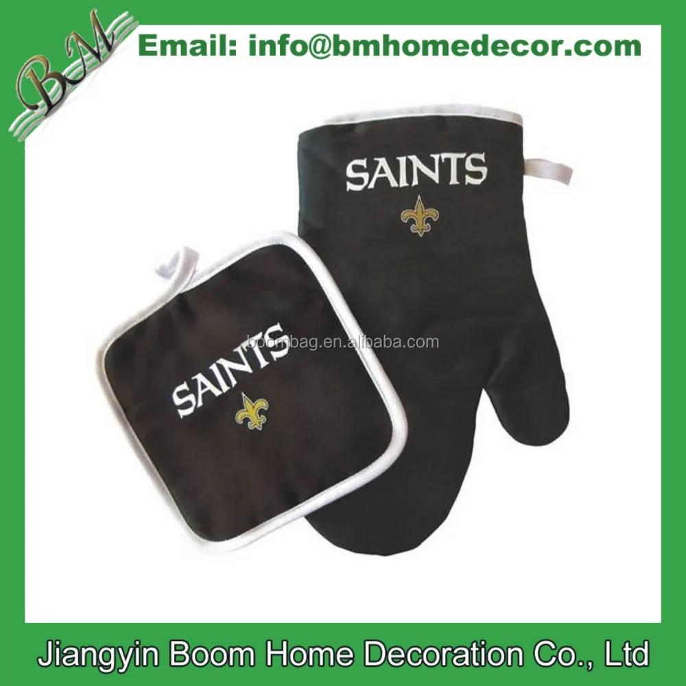 Wholesale Custom Kitchen Cooking Cotton Oven Mitts Sets BBQ Pot Holder