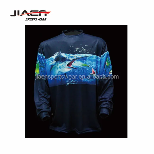 sublimation custom wholesale tournament fishing shirts with uv protection