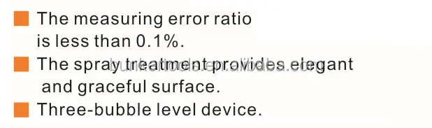 
Spirit-level three-bubble level instrument for decoration and building 