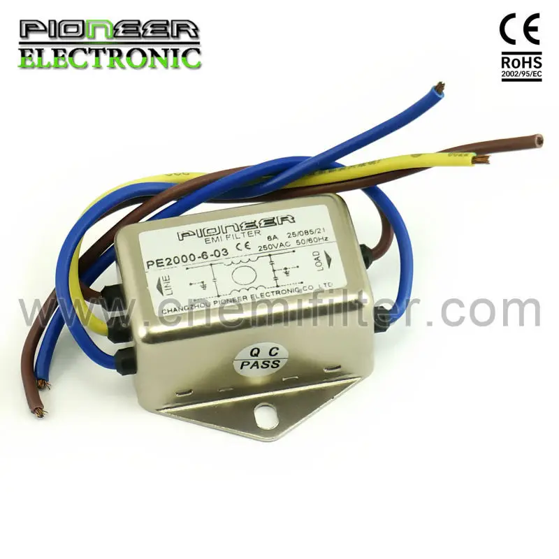 электронный 1-10A 120/250V PE2000-6-03 шум RFI
