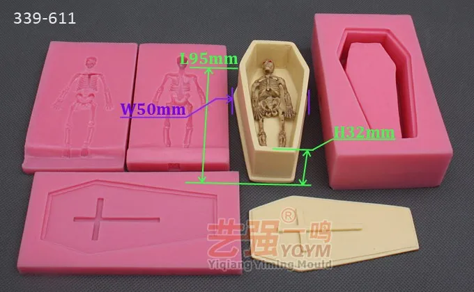 
silicone coffin cake mould,halloween cake decorations,silicone zombie mould 