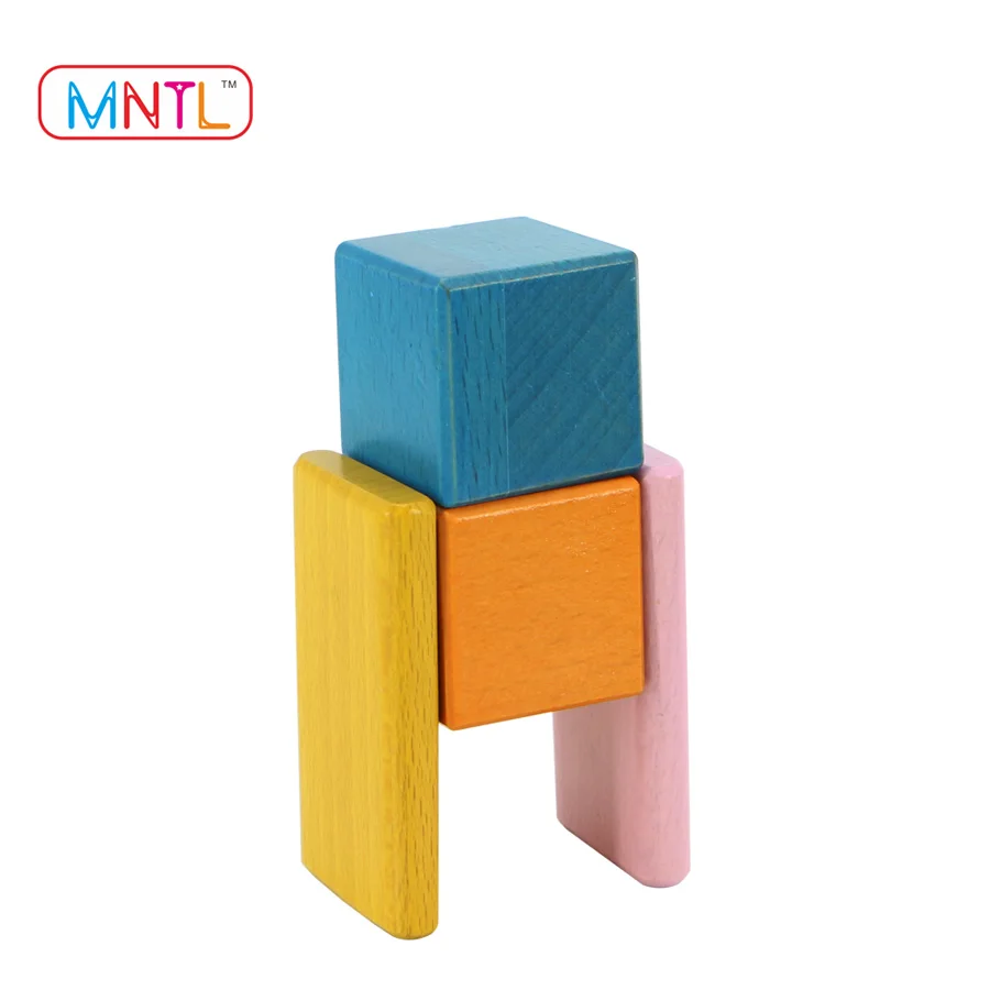 2018 hot sell magnetic blocks for kids diy assembly wooden toy