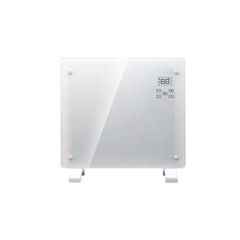 2000W High quality wall and free standing LCD display flat panel glass heater with touch control switch