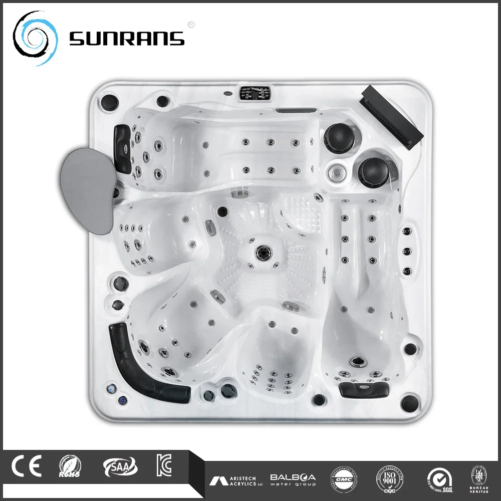 Sunrns Quality Luxury 5 Person Use Hottub 88 Pcs Jets Spa Massage Bathtub Outdoor Plug And Play Balboa Hot Tub For Backyard