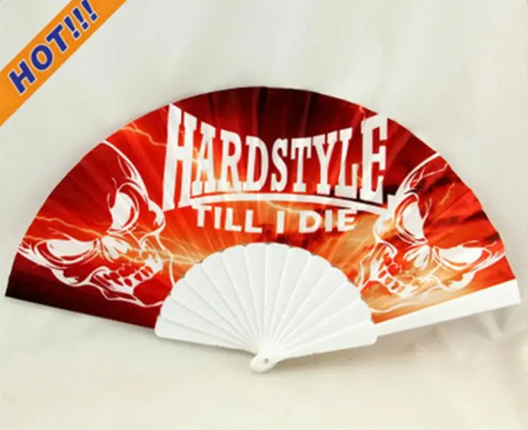 
Custom cheap advertising hand fan with custom heat transfer printed logo 