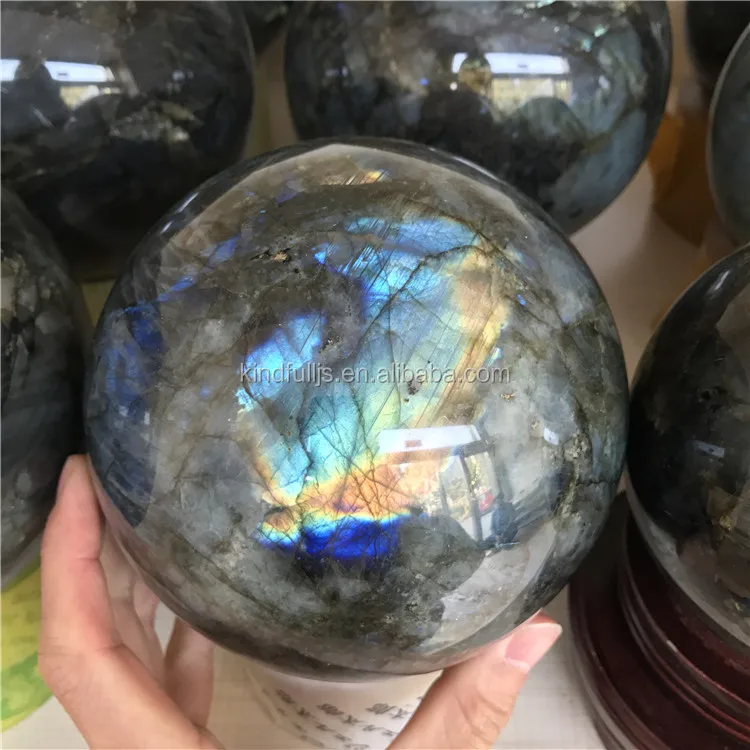 Natural Flashy Labadorite Stone Crystal Ball For Sale