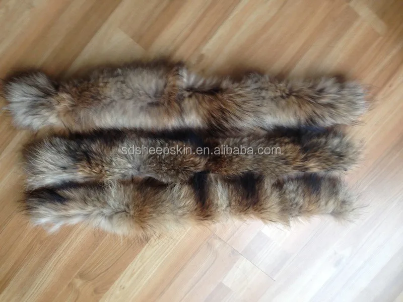 Reasonable Price Raccoon Fur Trim Detachable Fur Collars