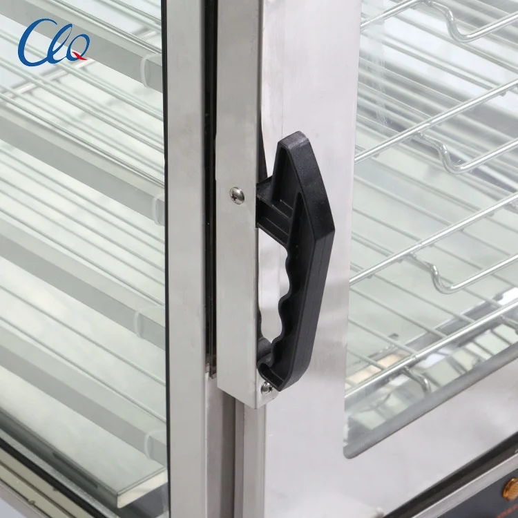 Fast pizza glass food warmer showcase display