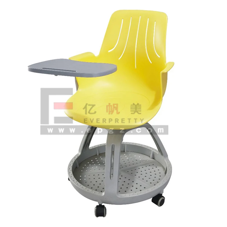 Hot Plastic Armchairs School node Chair with Casters of School Furniture Table and Chair