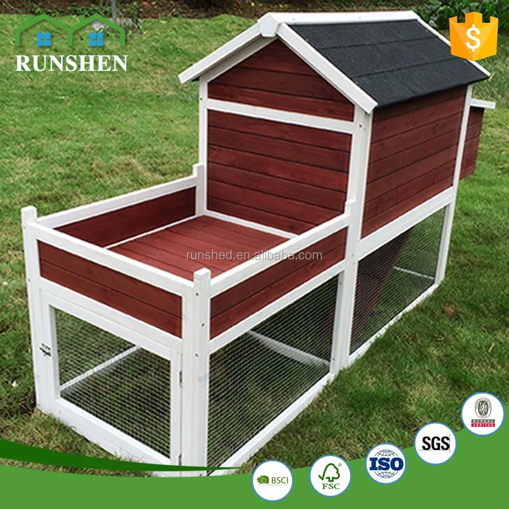 Commercial Wooden cages Wooden Chicken House With Run Cage