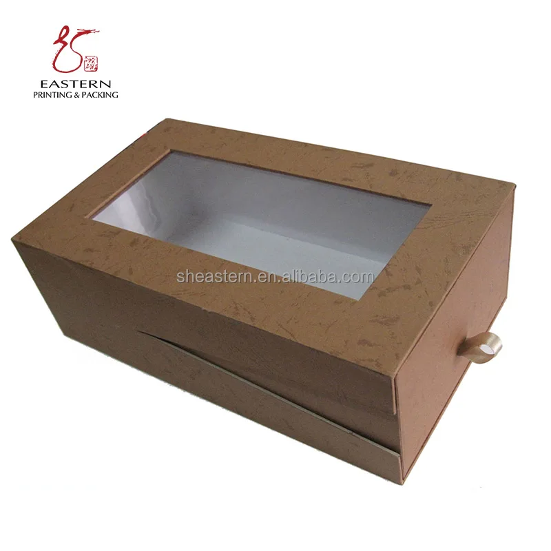 Wine Paper Boxes.Cardboard Boxes for Wine Package With Window.Drawer Paper Boxes