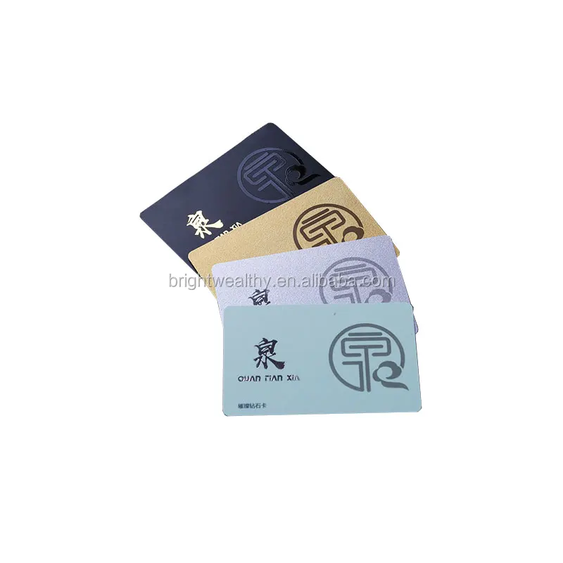 China factory competitive price custom & frosted embossed printed PVC black metal business card