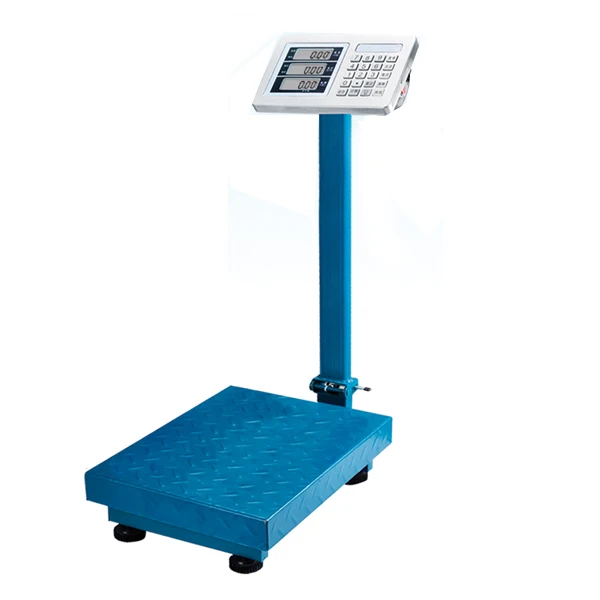 Blue Color SS Button Platform Scale,1.5mm Heavy Duty Plate,Foldable Type Frame,AC Cord Cable,420G Battery,Big Size Load Cell
