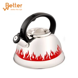 Популярный продукт из нержавеющей стали изменение цвета свистящий чайник для кухни