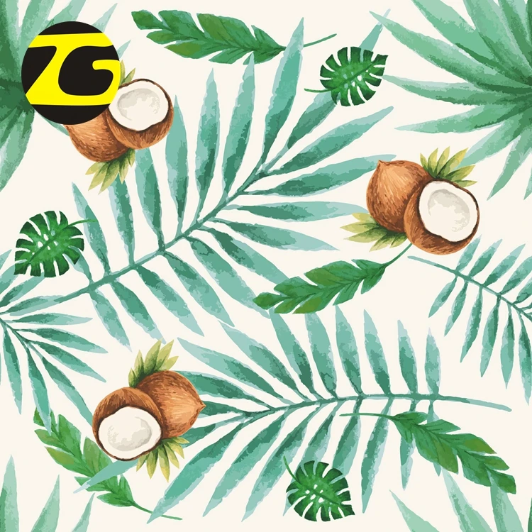 single jersey poly spandex knitted hawaiian print fabric with multicolored floral for swimwear women tops