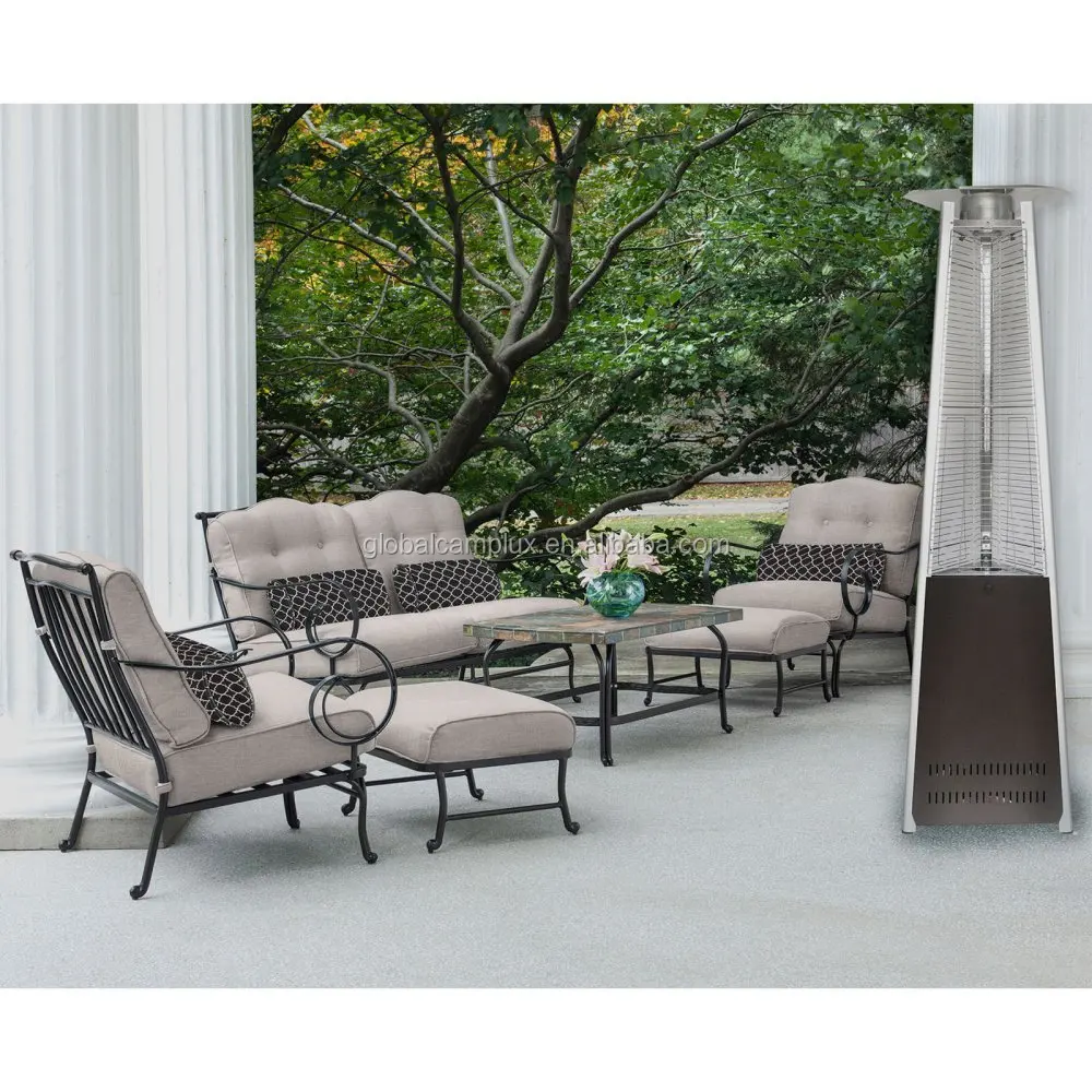 Stand glass tube square Pyramid flame Gas Patio heater