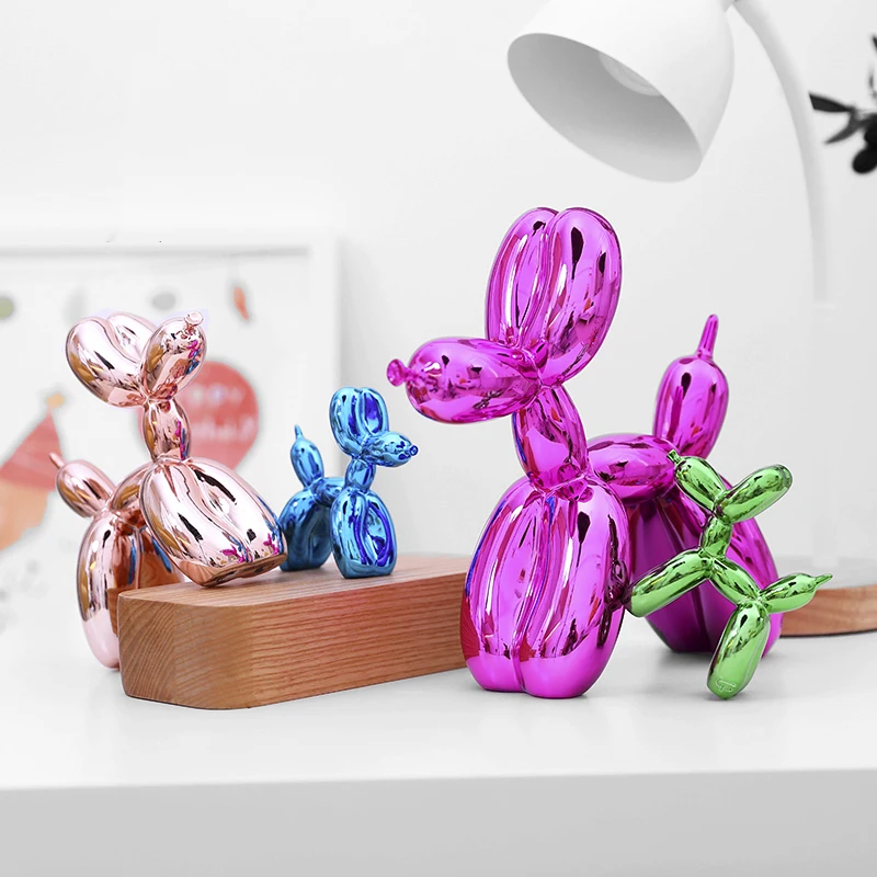 
Online Sale Dropship Decoration Home Decor Luxury Gold Red Silver Balloon Dog Statue 