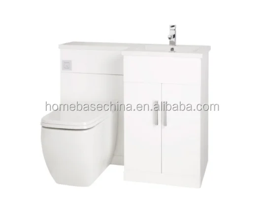 Bathroom ceramic wc toilet with mirror and shelf
