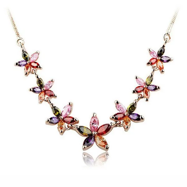 baby flowers nekclace gold vietnam jewelry