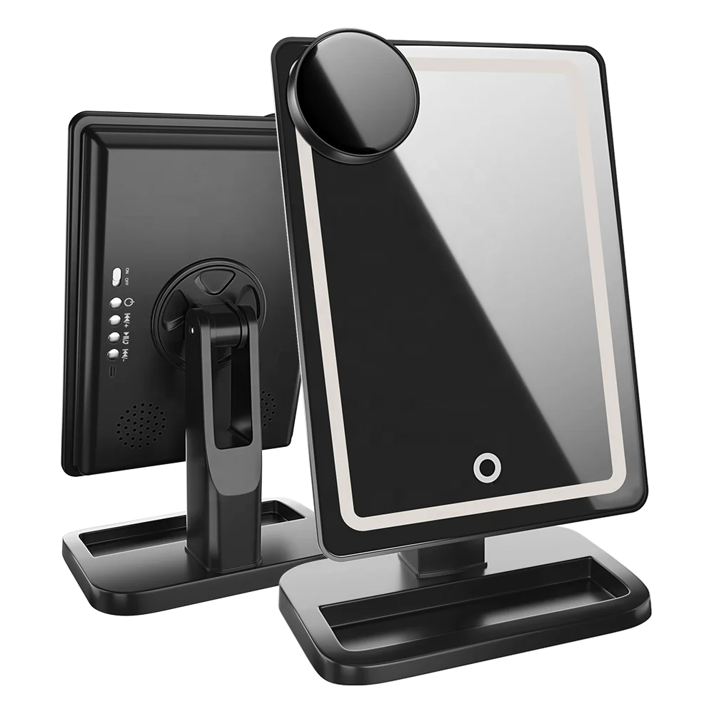 Светодиодной подсветкой увеличительное динамик зеркало с подсветкой для макияжа косметическое зеркало