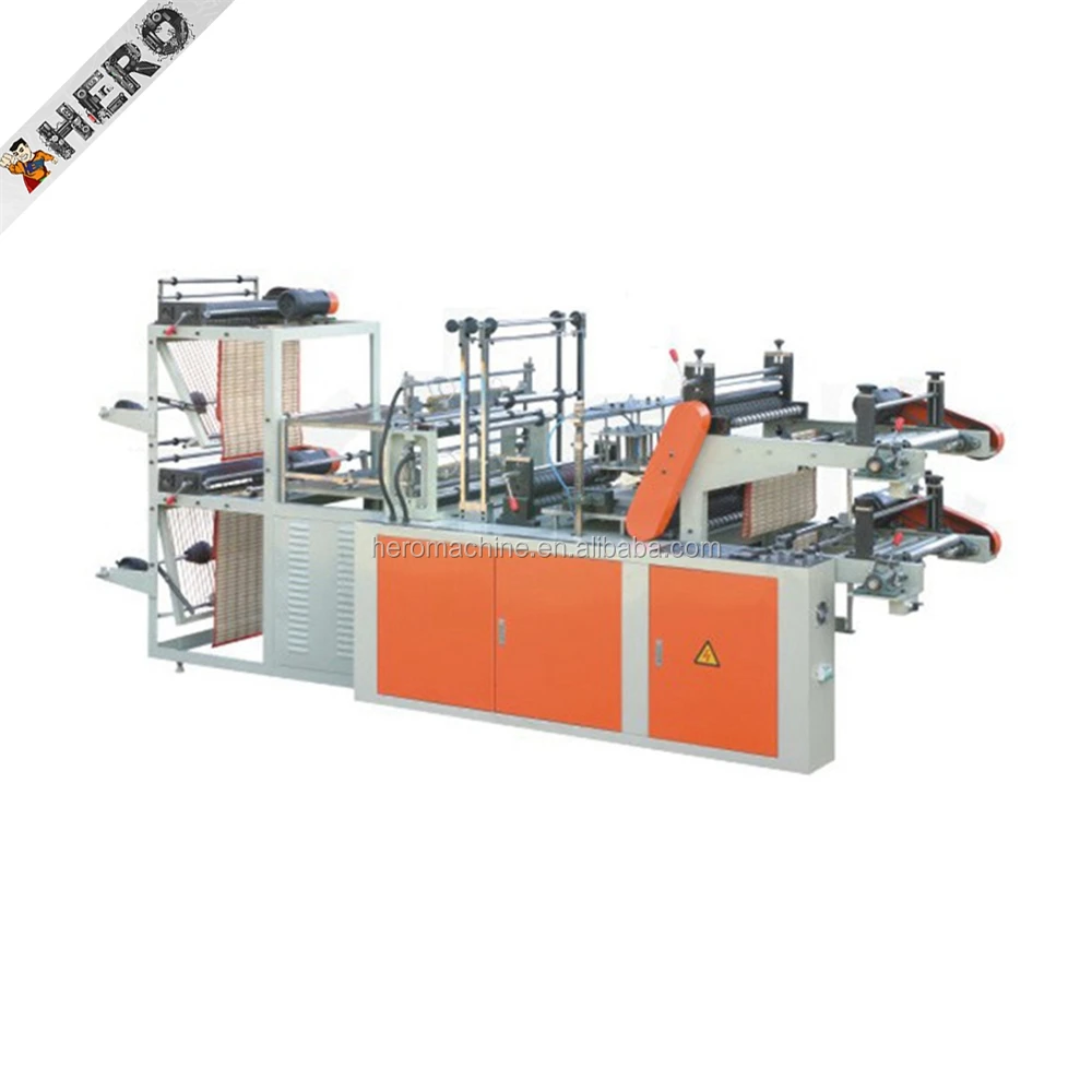 fully automatic carry side seal self adhesive bag plastic cutting machine