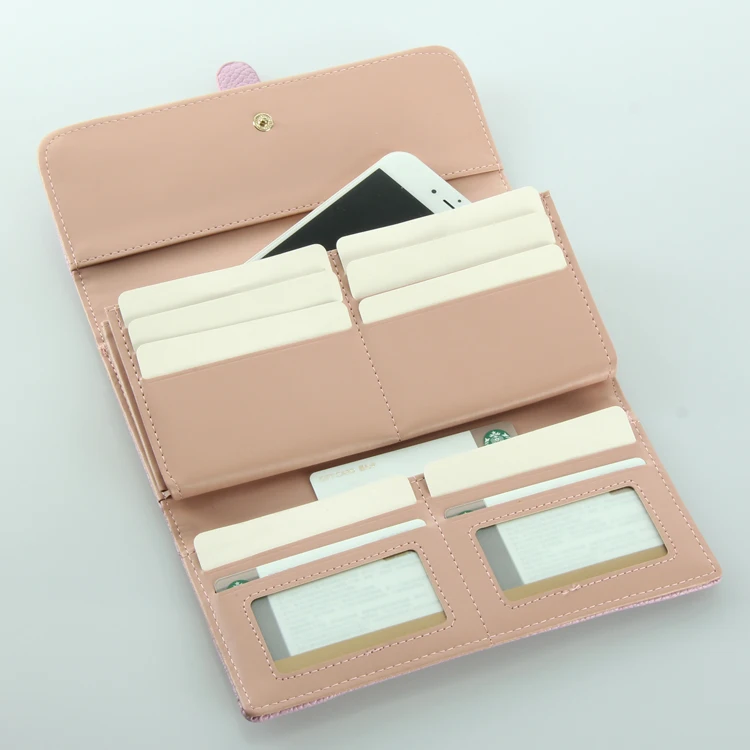 Purse wallet for women girls card holder Pink Mini Leather Wallet