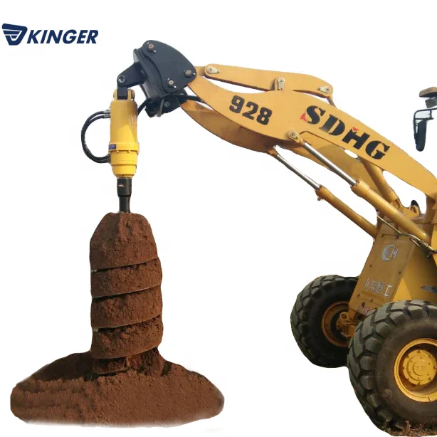 
KINGER excavator auger attachment earth auger drilling machine for sale 