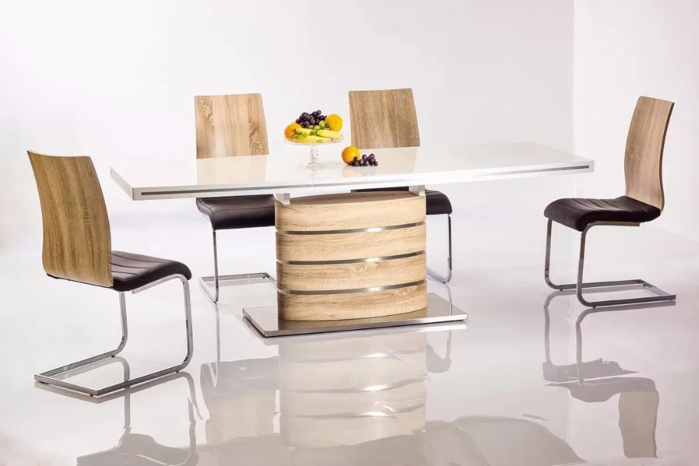 
8 seater extendable hideaway dining table and chair set 