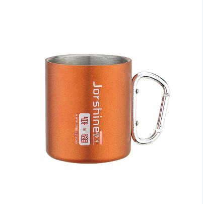 350ml Stainless Steel Travel Coffee Mug Camping Cup with carabiner hook Custom stainless steel carabiner Mug