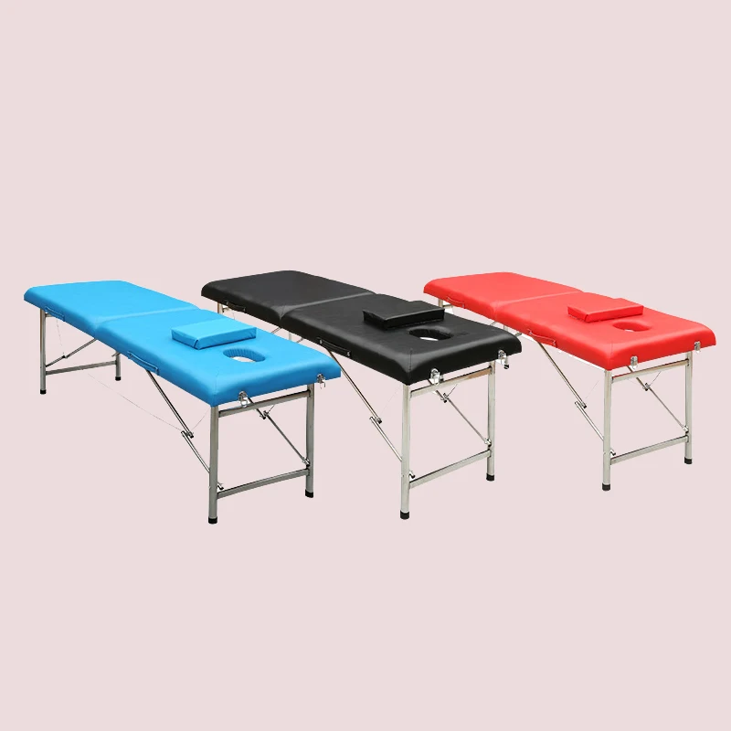 
Portable 2 section aluminum adjustable folding massage bed 