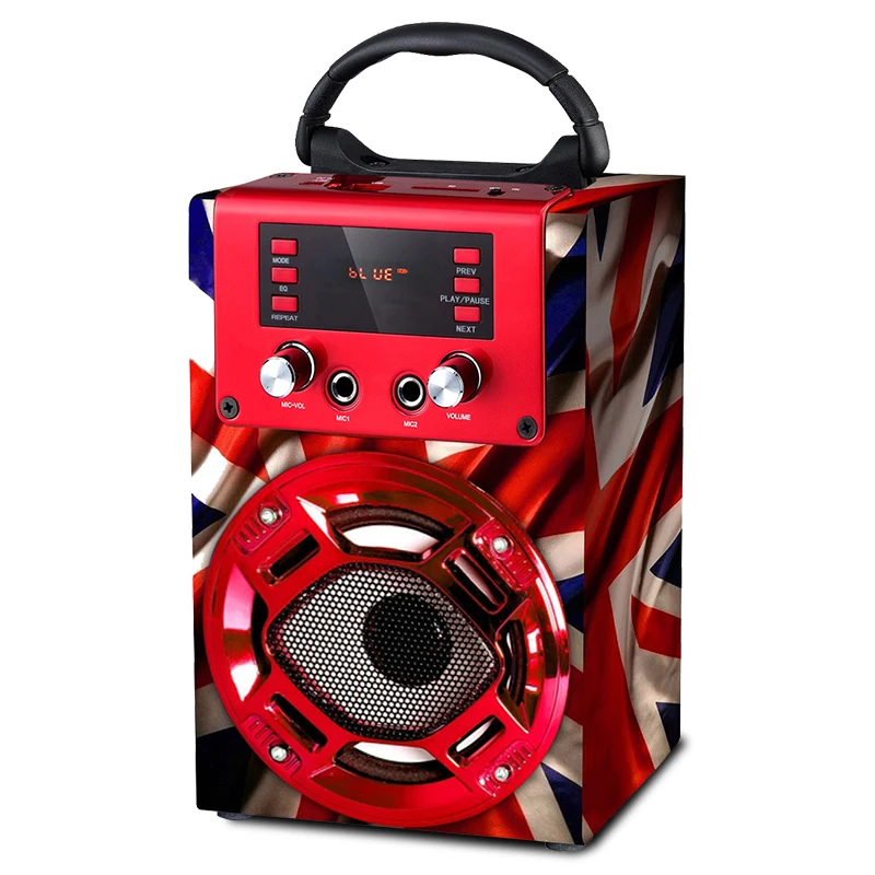 Christmas gift oem colorful portable wireless wood speaker
