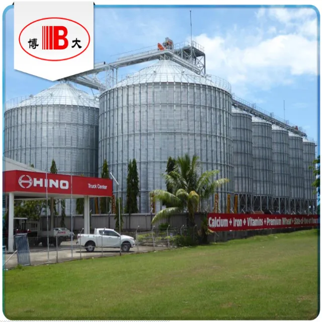 
Corn storage steel silos with flat bottom silos equipped with sweep auger 