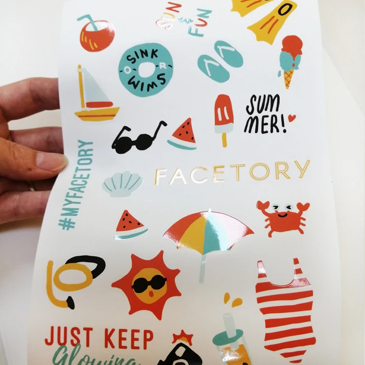 Printing Die Cut Funny Logo Custom Labels Sheet UV A4 Sticker Paper