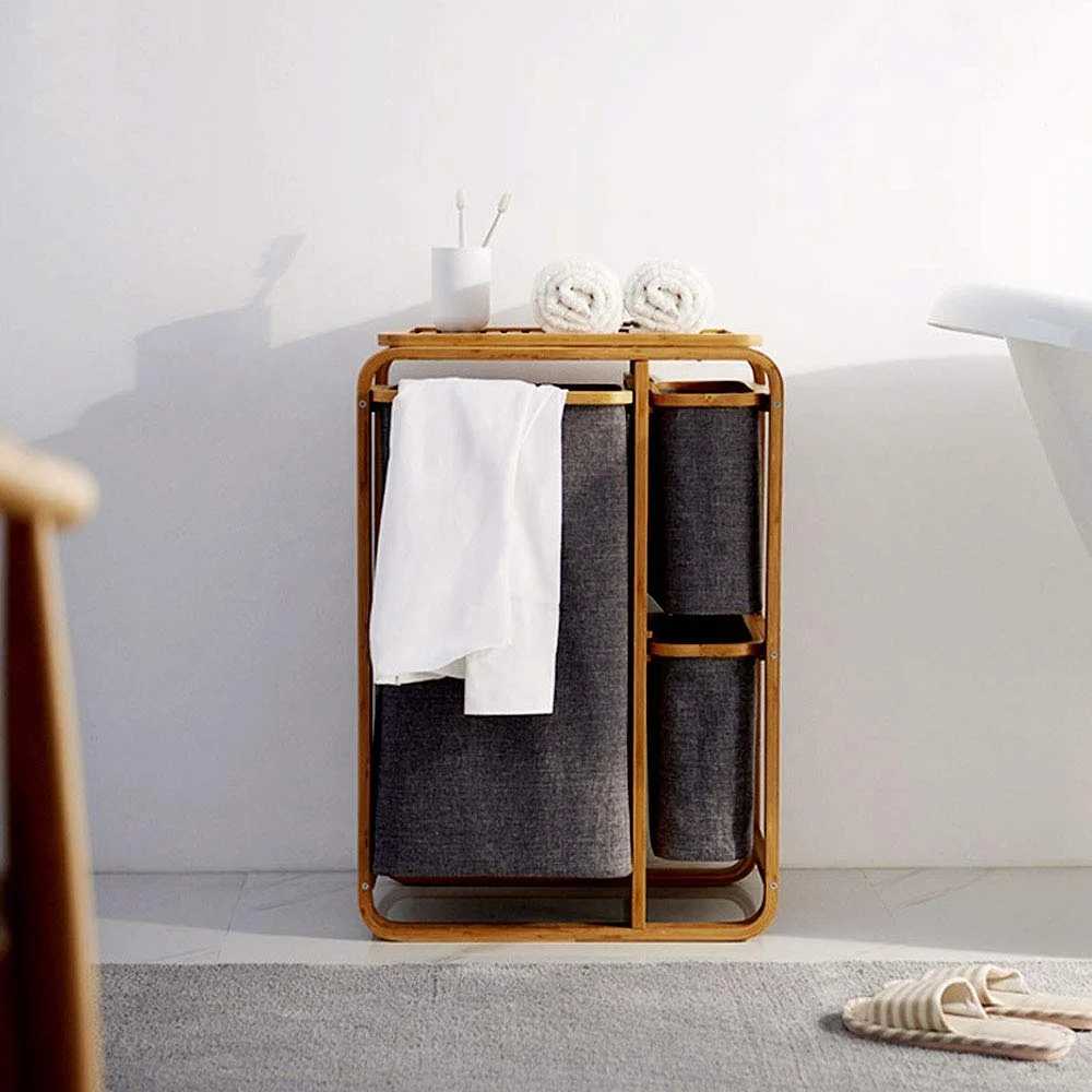 3 Tier Bamboo Laundry Hamper