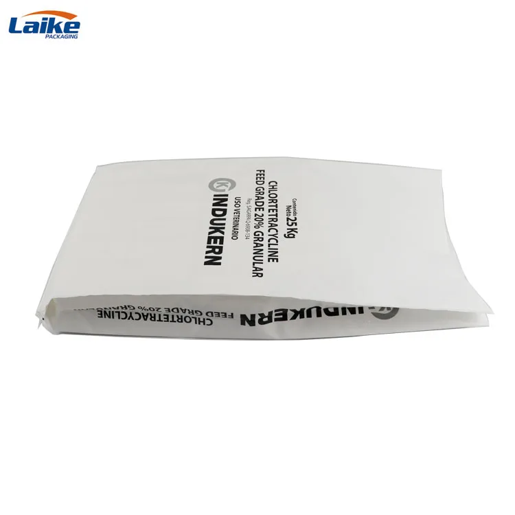 China manufacturer laminated polypropylene white pp woven feed bag,25kg 50kg feed sack, plastic woven feed bag