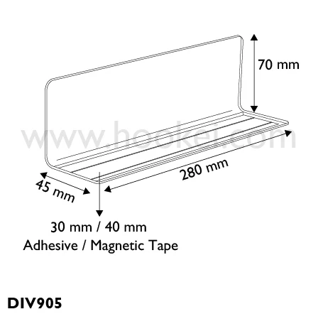 Hookei Transparent Supermarket Shelf PVC Dividers