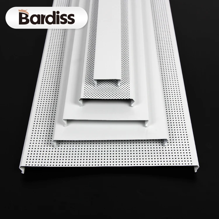 Kitchen metal ceiling panel strips decorative commercial aluminum stretch ceiling tile