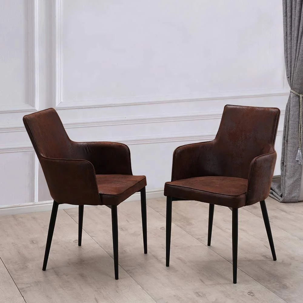 Modern Tufted Upholstered Dining Chairs with Armrest / wooden dining room chair