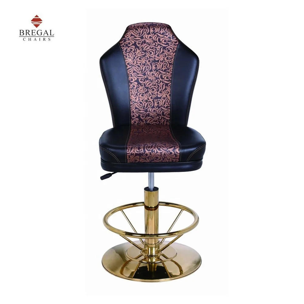 
2021 Modern Vip Chair Upholstered Casino chair Golden Painting Base 