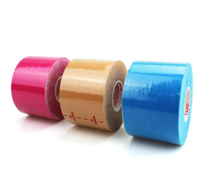 Бесплатный образец нарезанные Спортивная 5cmX5m кинезиологическая лента для мышц thearpy спортивный Тейп-лента кинезиологическая