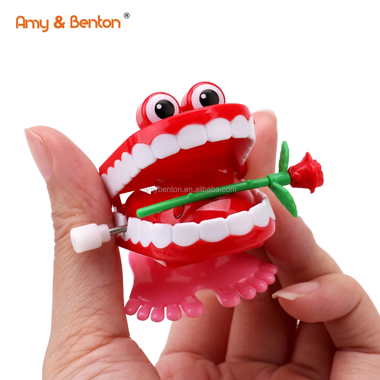 Hot Sale Party Favour Valentine day sets plastic Wind Up Jump-eye teeth